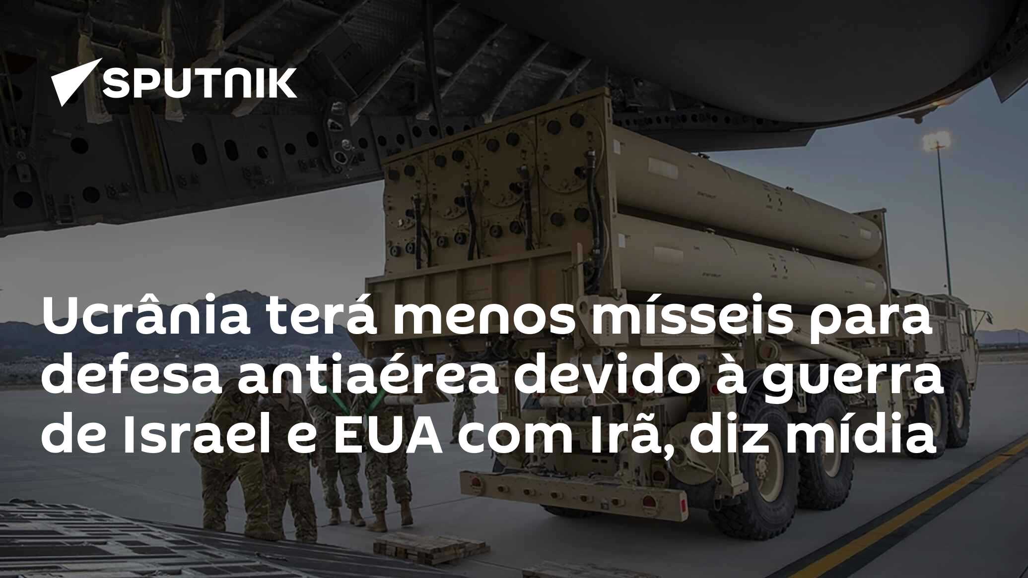 Ucrânia terá menos mísseis para defesa antiaérea devido à guerra de Israel e EUA com Irã, diz mídia
