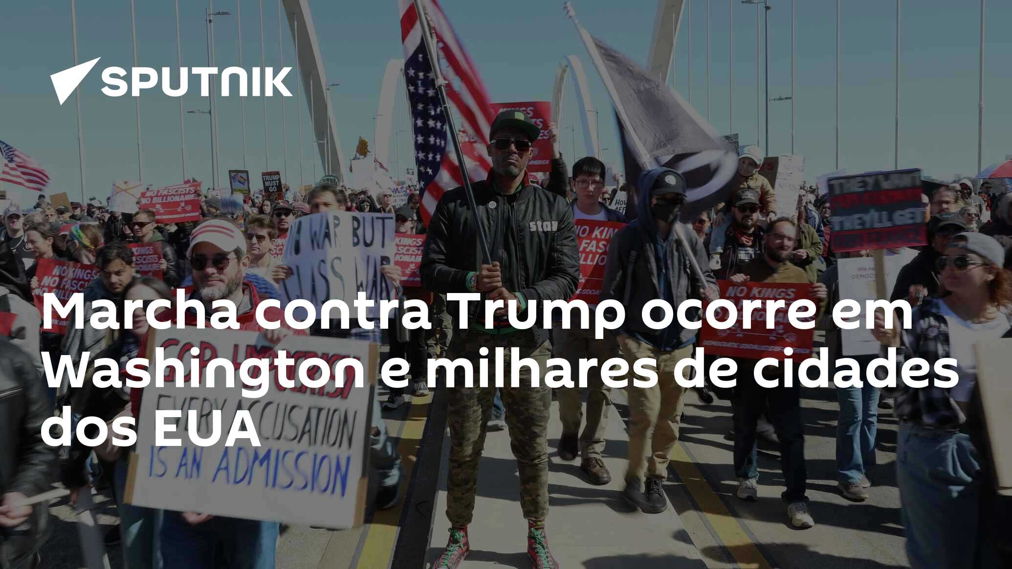 Marcha contra Trump ocorre em Washington e milhares de cidades dos EUA