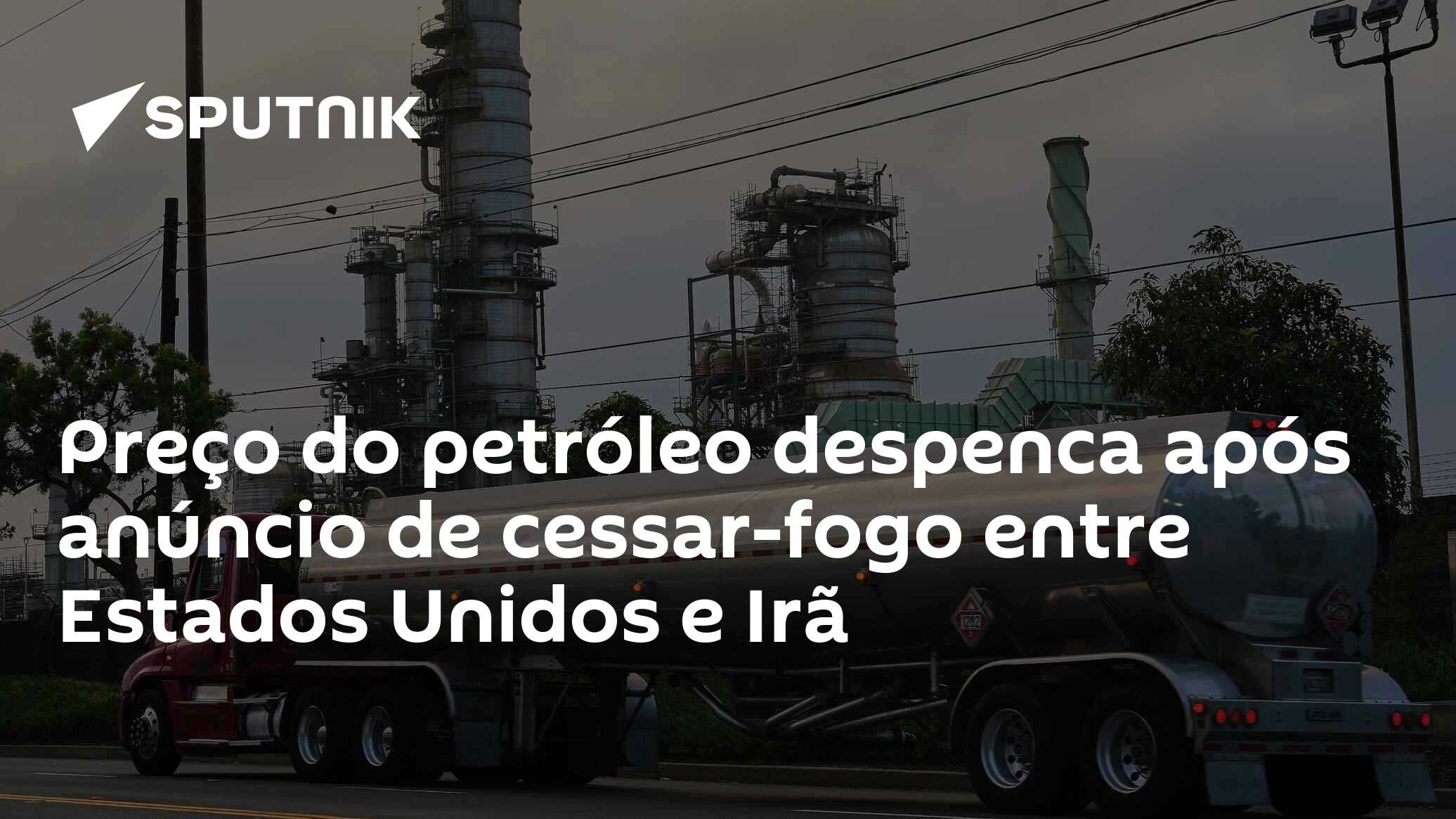 Preço do petróleo despenca após anúncio de cessar-fogo entre Estados Unidos e Irã