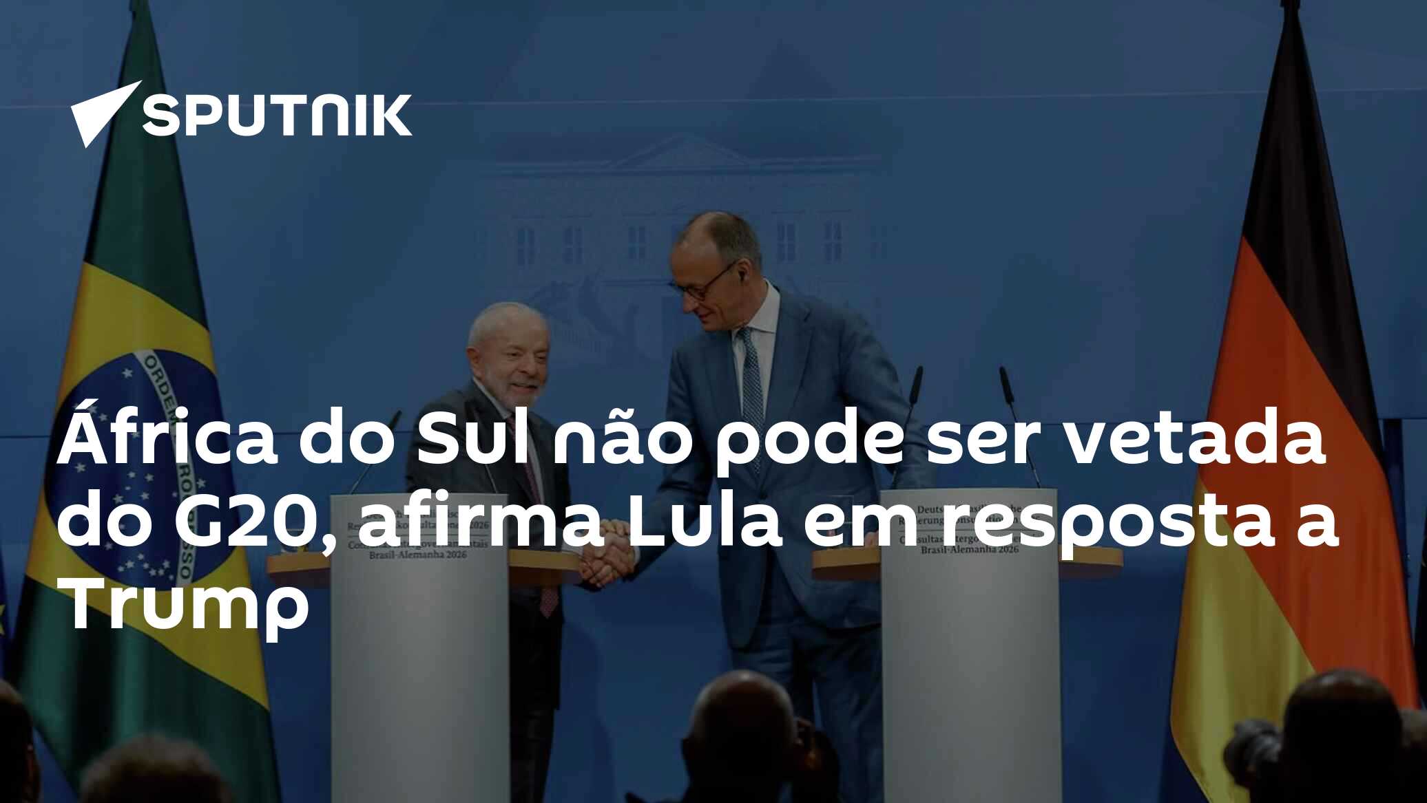 África do Sul não pode ser vetada do G20, afirma Lula em resposta a Trump