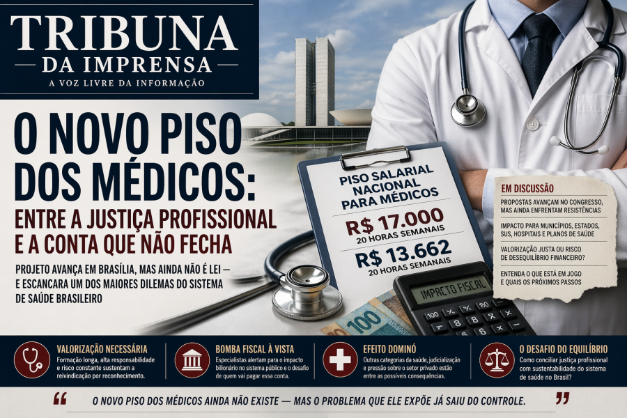 O novo piso dos médicos: entre a justiça profissional e a conta que não fecha