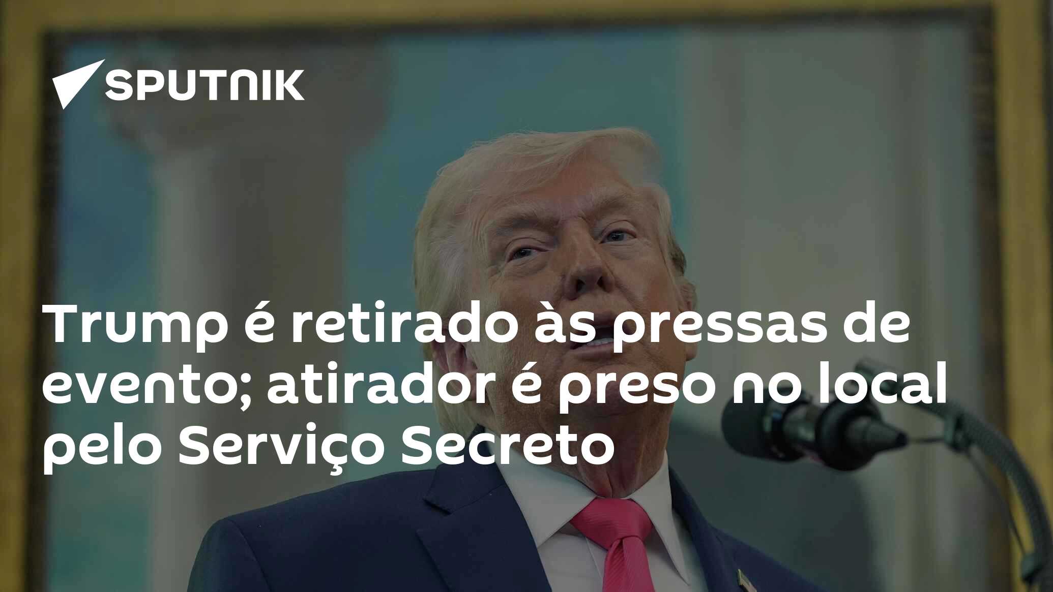 Trump é retirado às pressas de evento; atirador é preso no local pelo Serviço Secreto