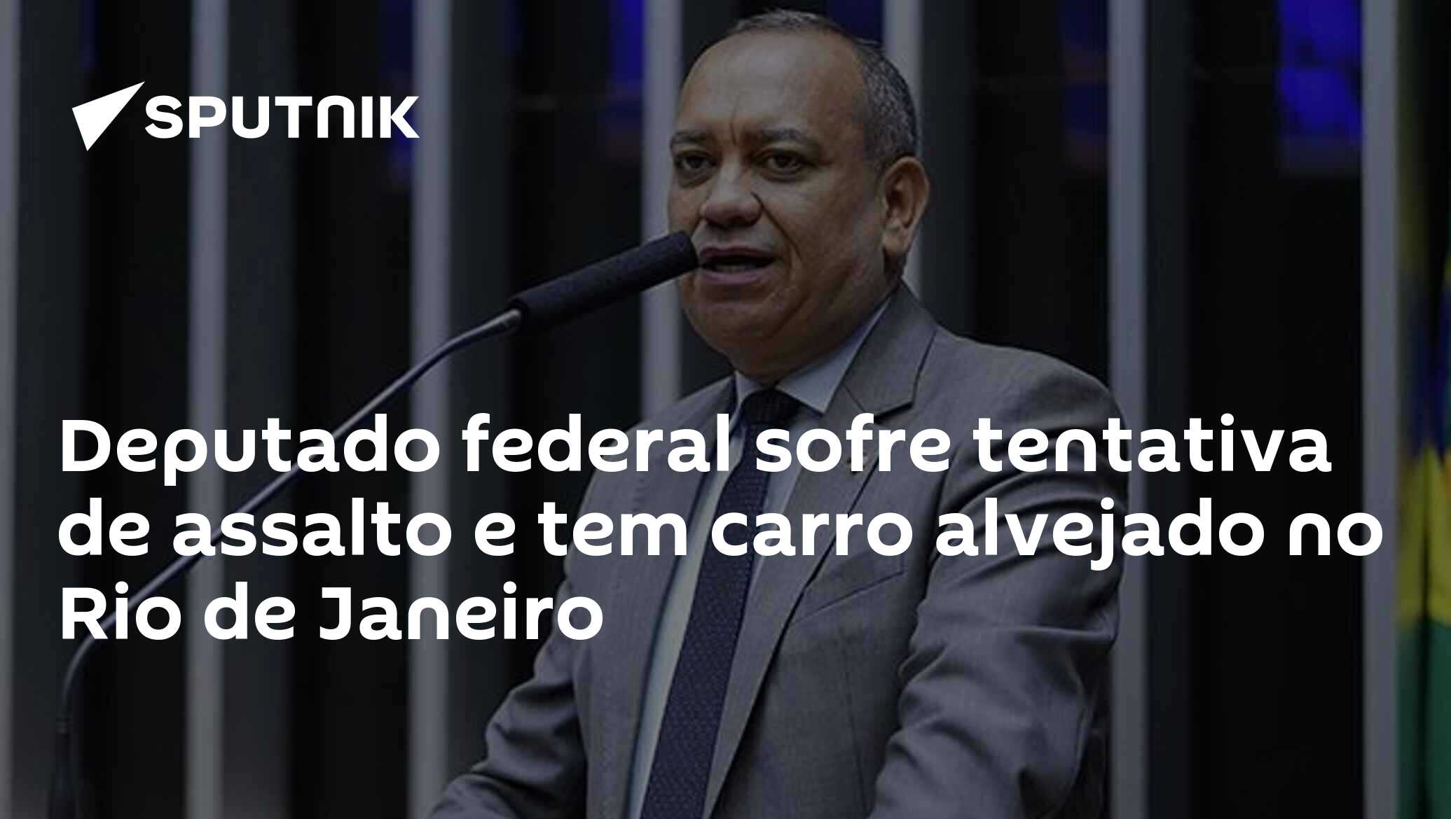 Deputado federal sofre tentativa de assalto e tem carro alvejado no Rio de Janeiro