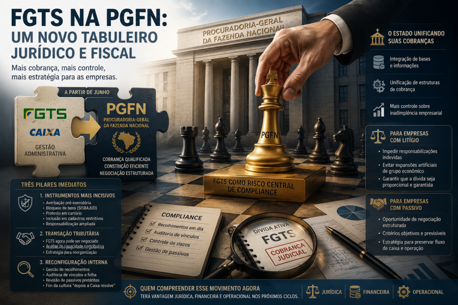 Procuradoria-Geral da Fazenda Nacional assume a cobrança do FGTS em junho