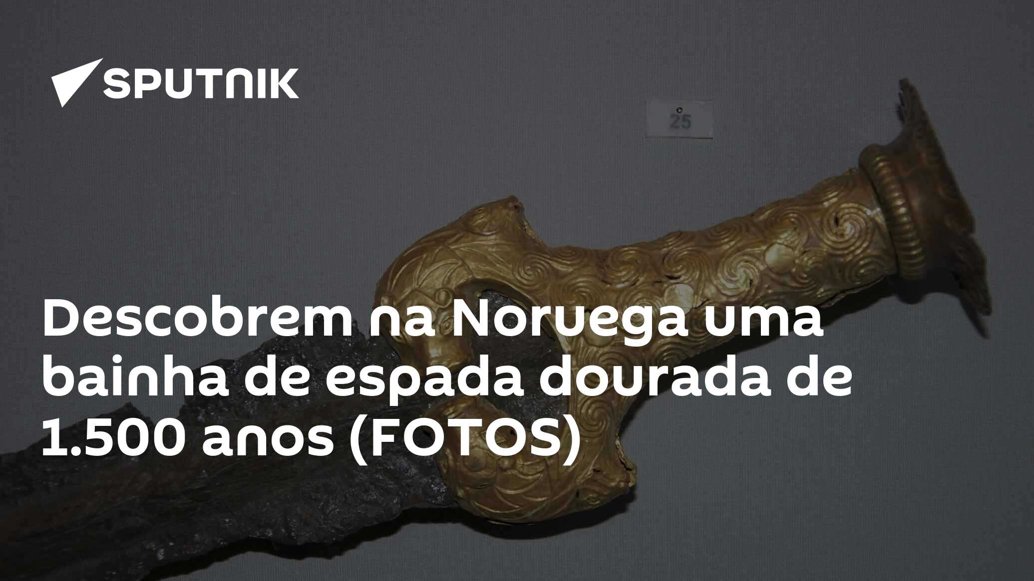 Descobrem na Noruega uma bainha de espada dourada de 1.500 anos (FOTOS)