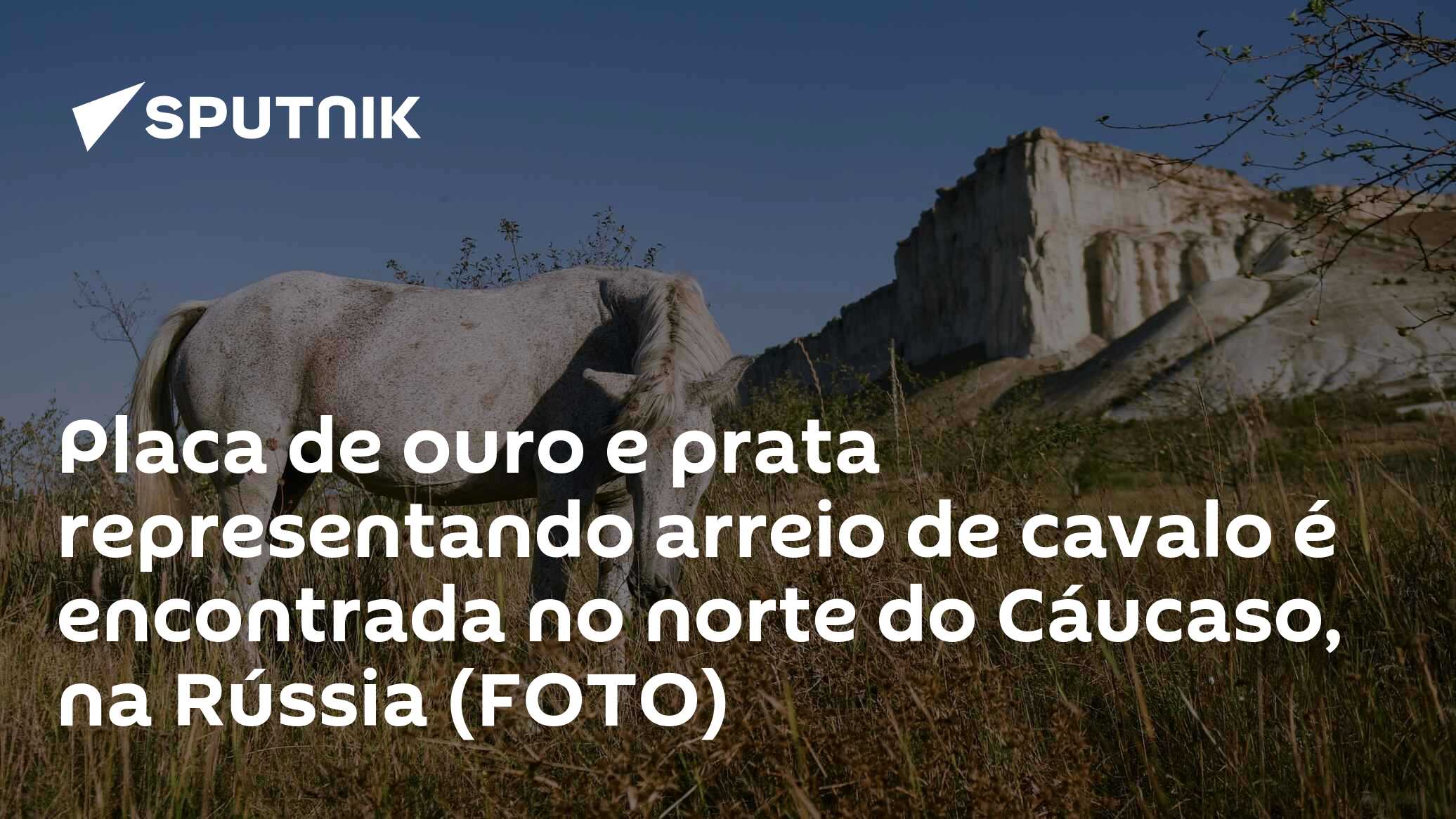Placa de ouro e prata representando arreio de cavalo é encontrada no norte do Cáucaso, na Rússia (FOTO)