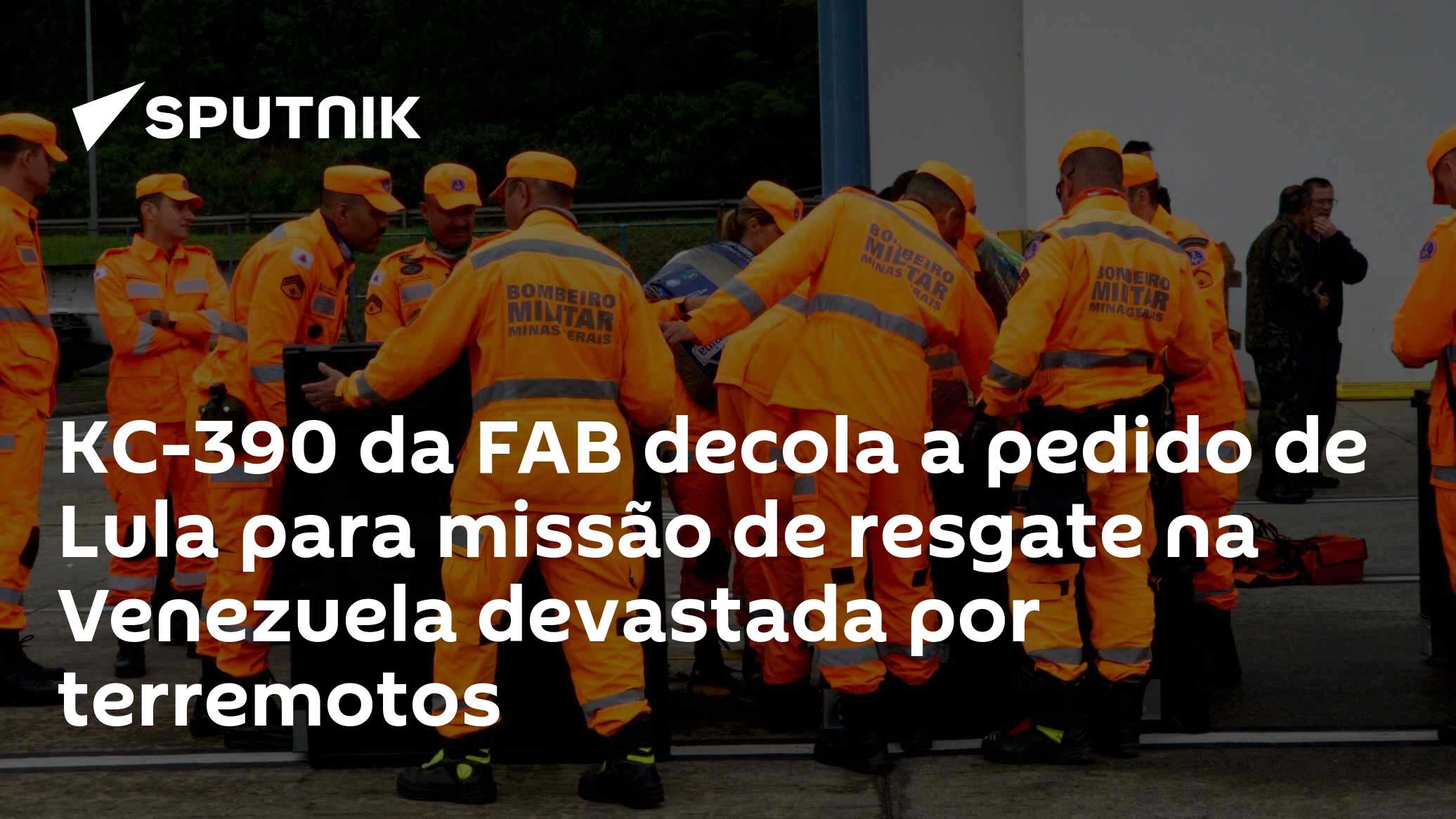 KC-390 da FAB decola a pedido de Lula para missão de resgate na Venezuela devastada por terremotos