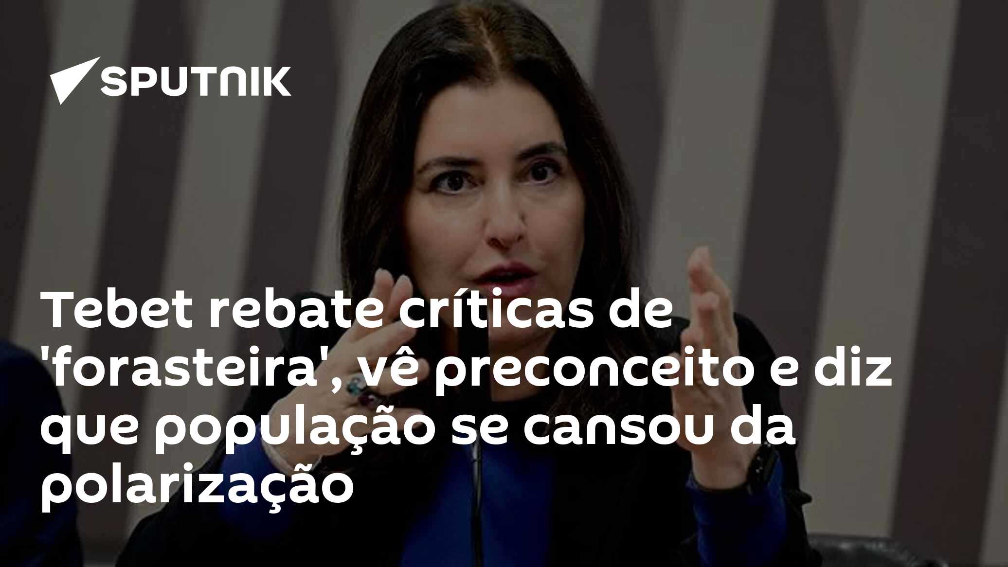 Tebet rebate críticas de 'forasteira', vê preconceito e diz que população se cansou da polarização