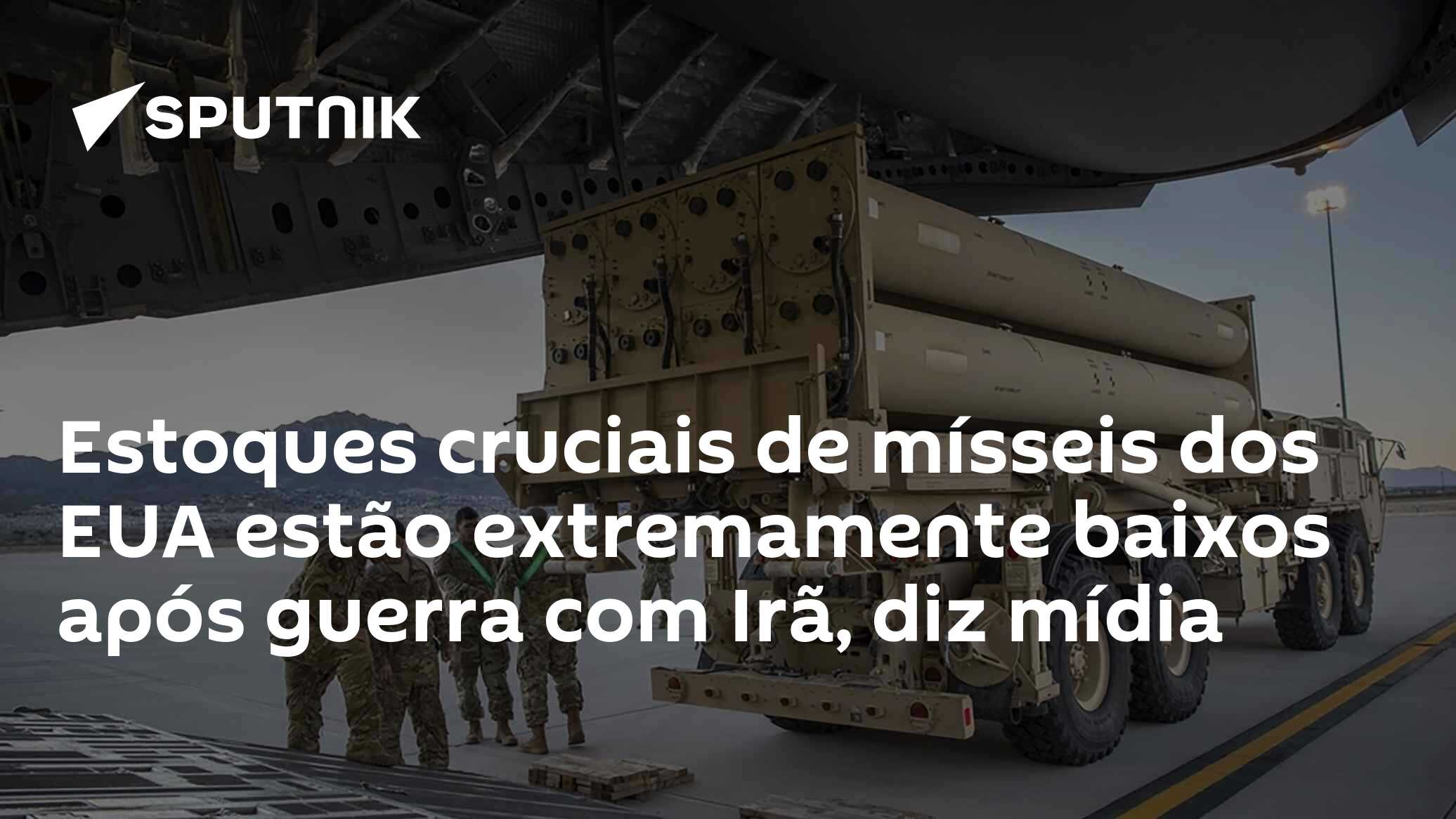 Estoques cruciais de mísseis dos EUA estão extremamente baixos após guerra com Irã, diz mídia