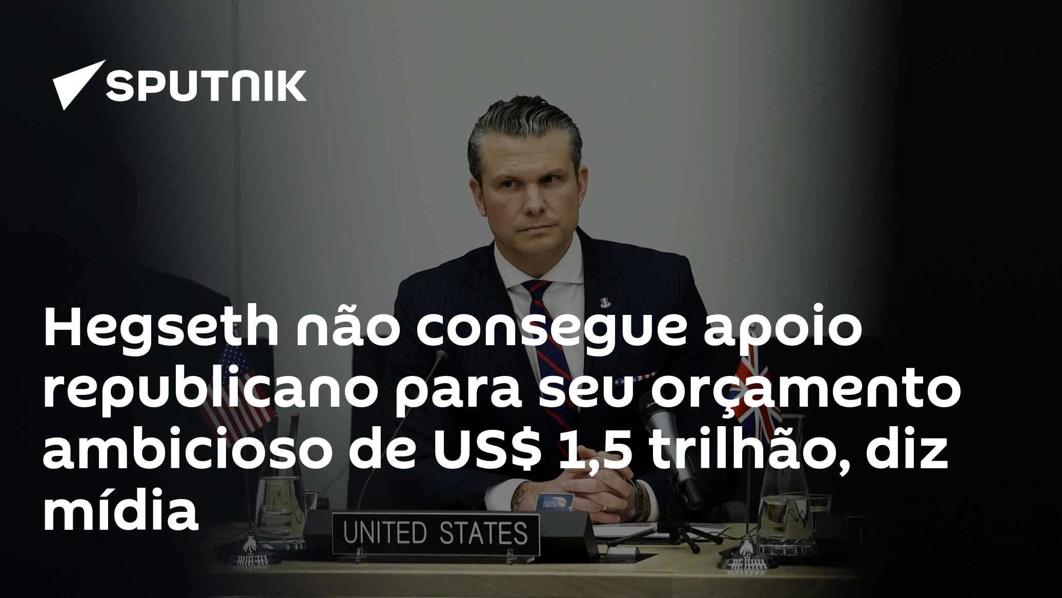 Hegseth não consegue apoio republicano para seu orçamento ambicioso de US$ 1,5 trilhão, diz mídia