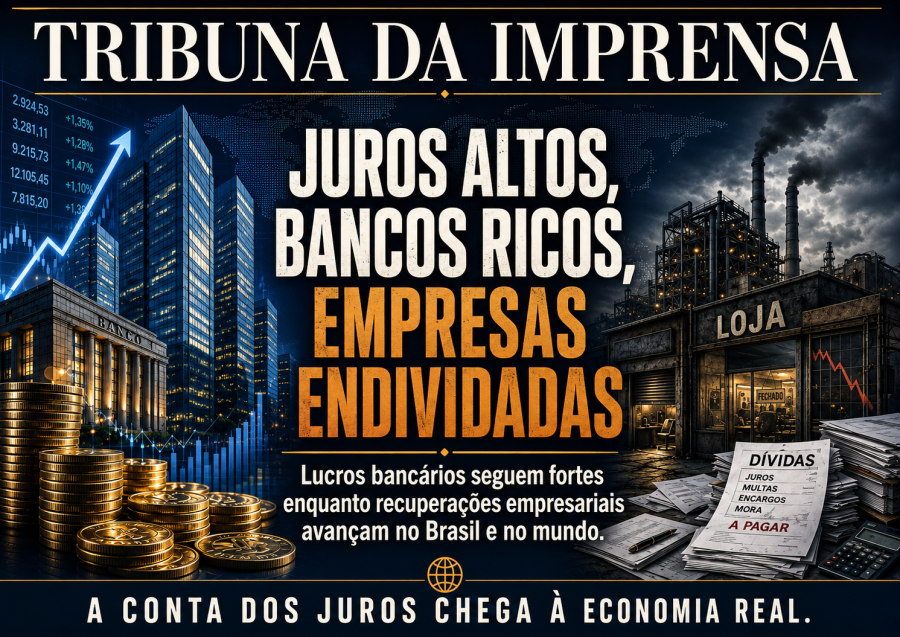 Juros altos, bancos ricos, empresas endividadas