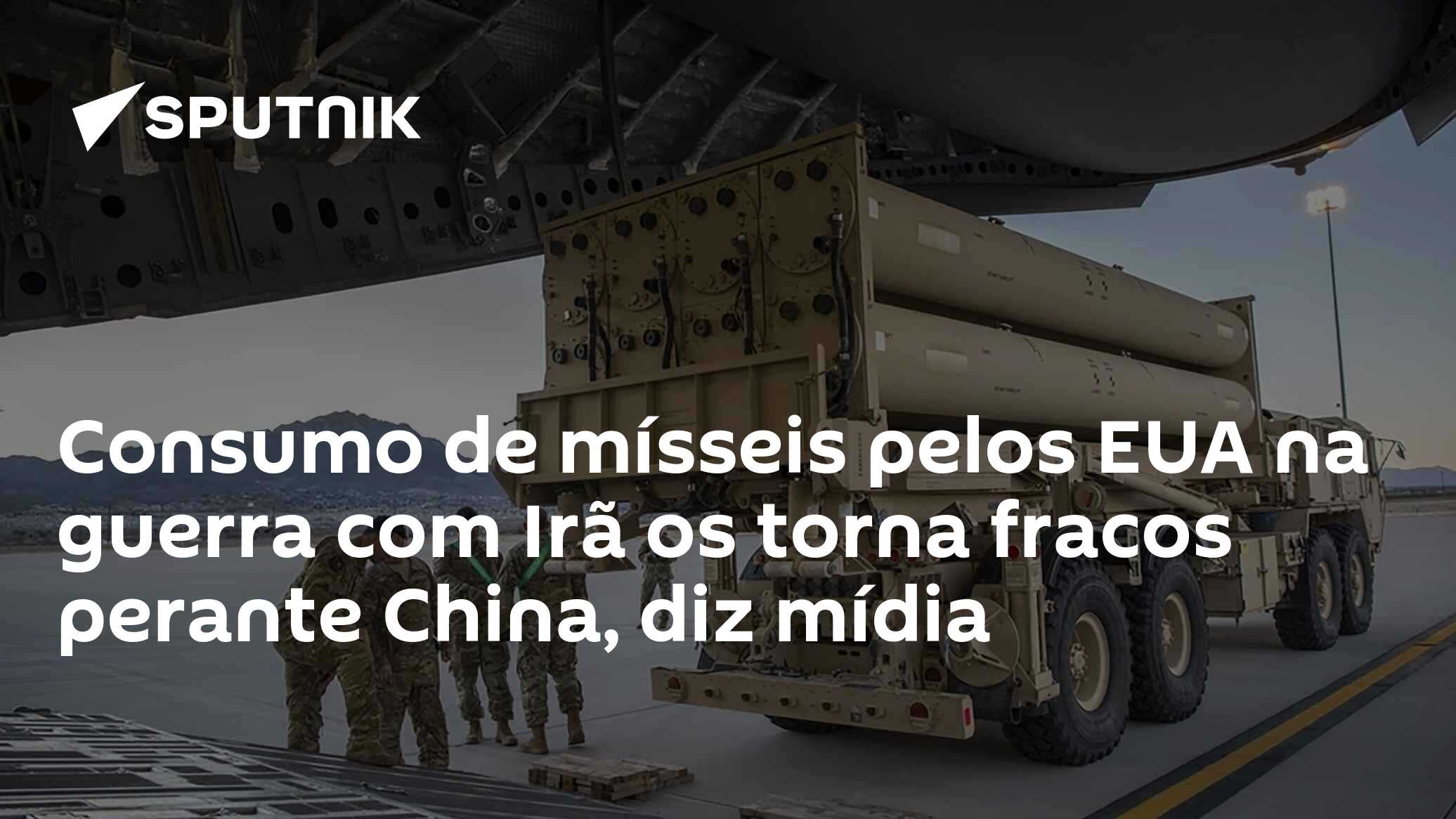 Consumo de mísseis pelos EUA na guerra com Irã os torna fracos perante China, diz mídia