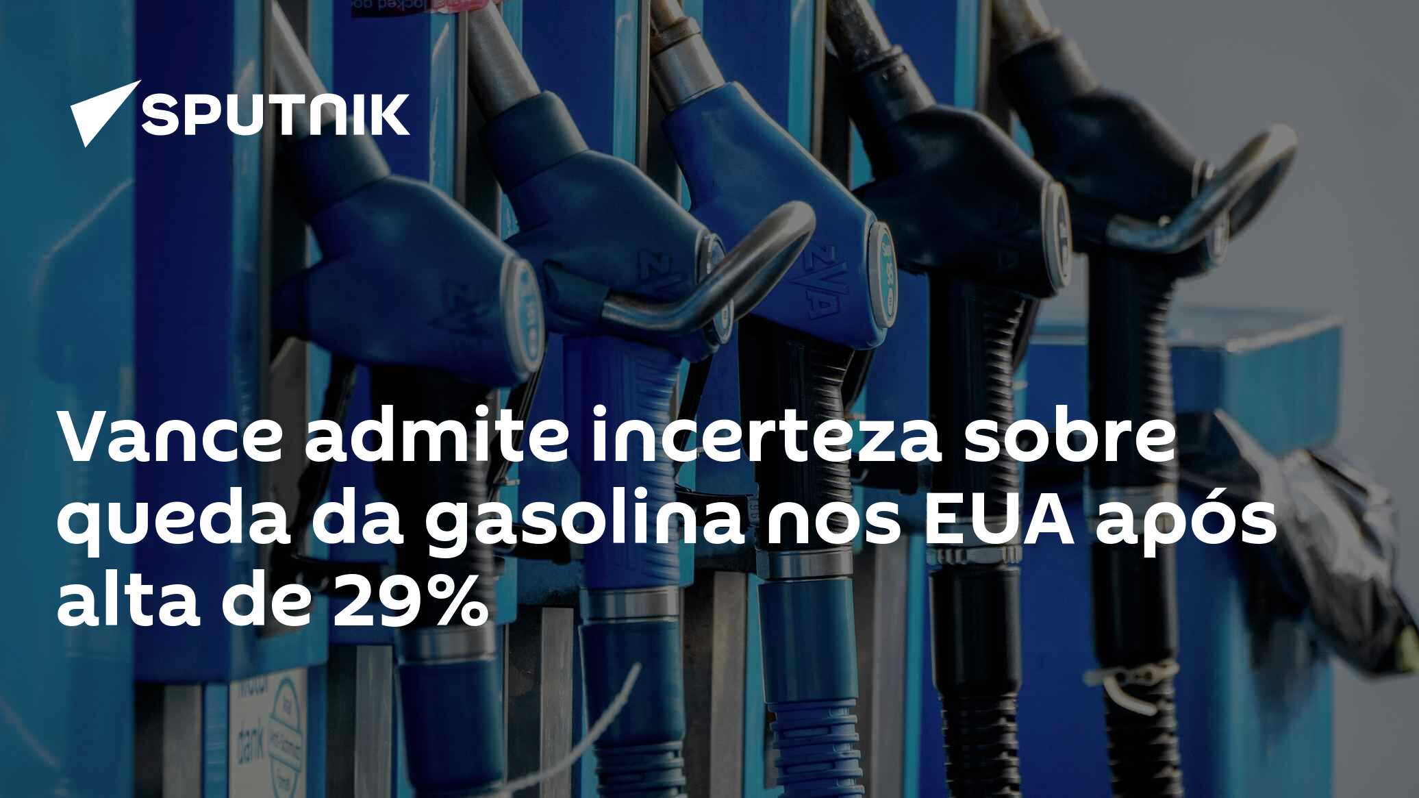 Vance admite incerteza sobre queda da gasolina nos EUA após alta de 29%