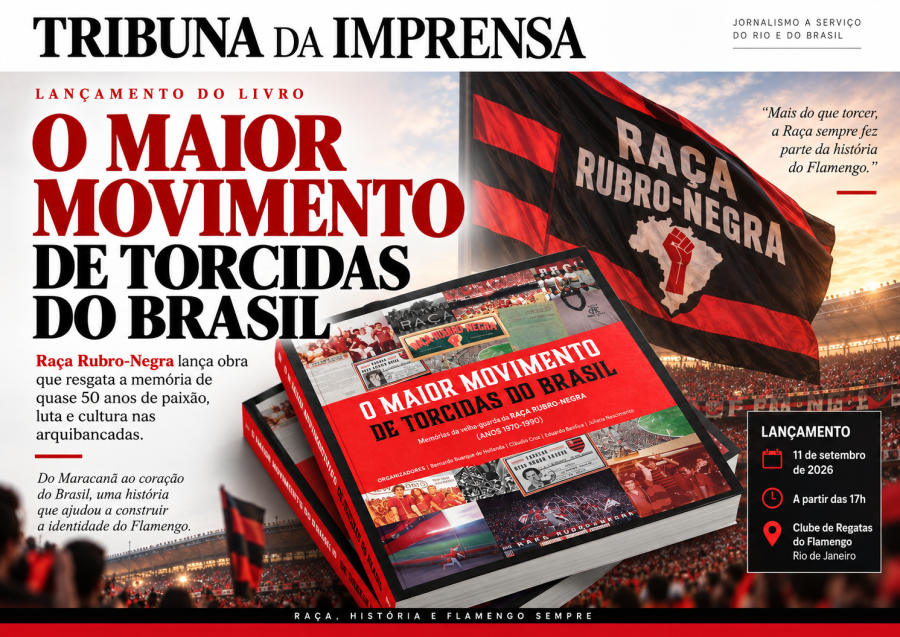 Raça Rubro-Negra lança livro que recupera quase 50 anos de história nas arquibancadas