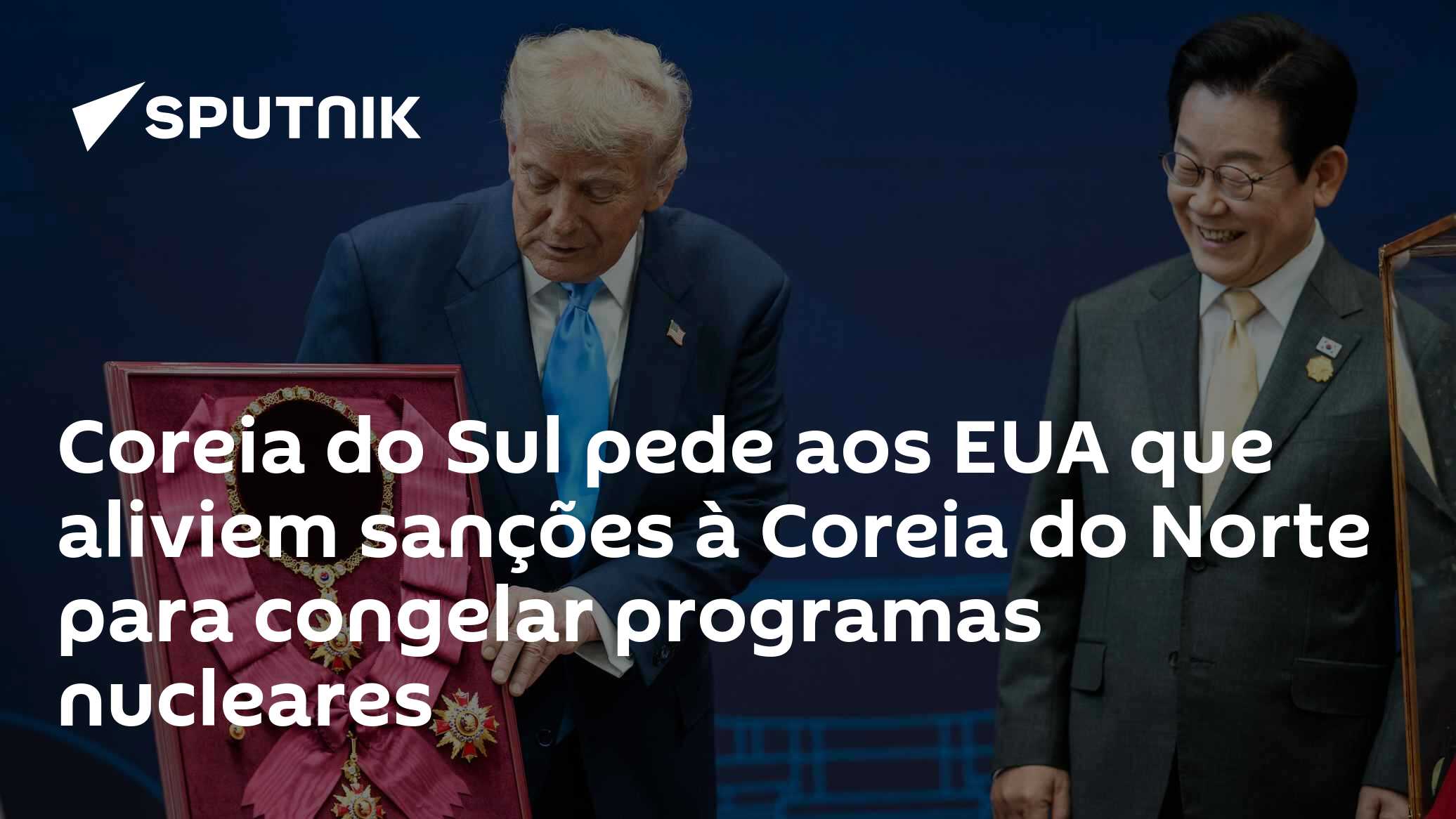 Coreia do Sul pede aos EUA que aliviem sanções à Coreia do Norte para congelar programas nucleares