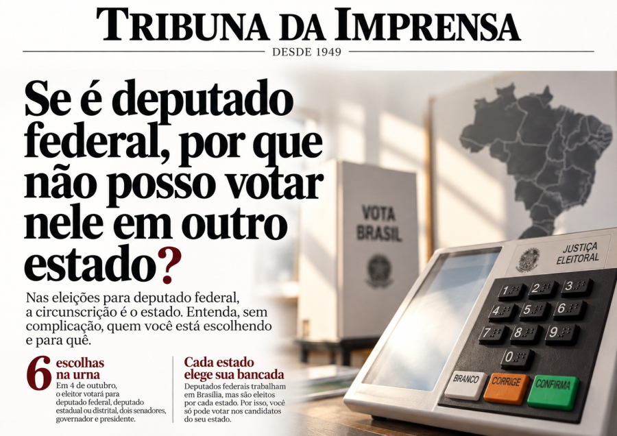 Se é deputado federal, por que não posso votar nele em outro estado?