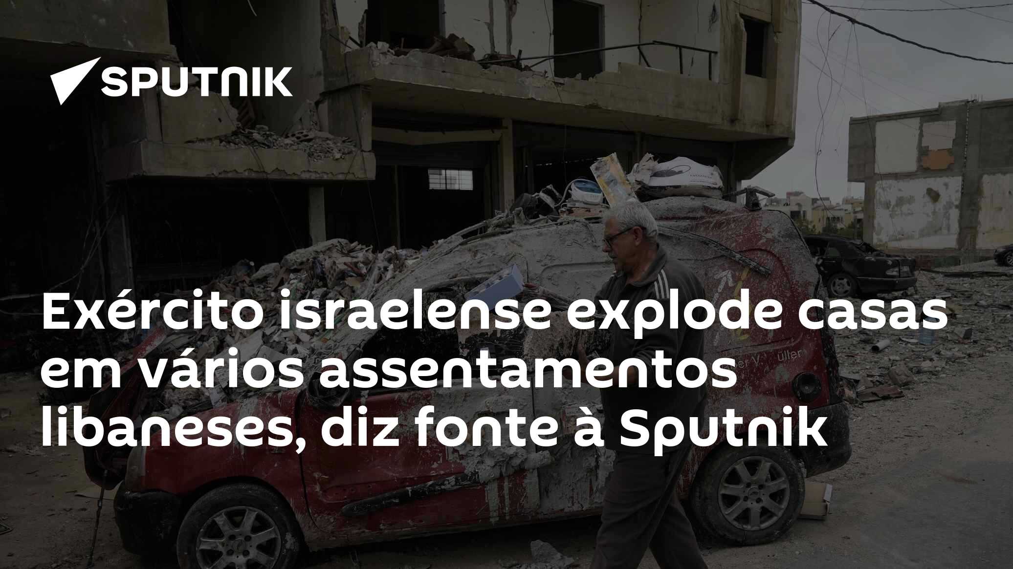 Exército israelense explode casas em vários assentamentos libaneses, diz fonte à Sputnik