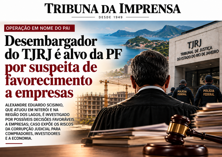 Desembargador do TJRJ é alvo da PF por suspeita de favorecimento a empresas