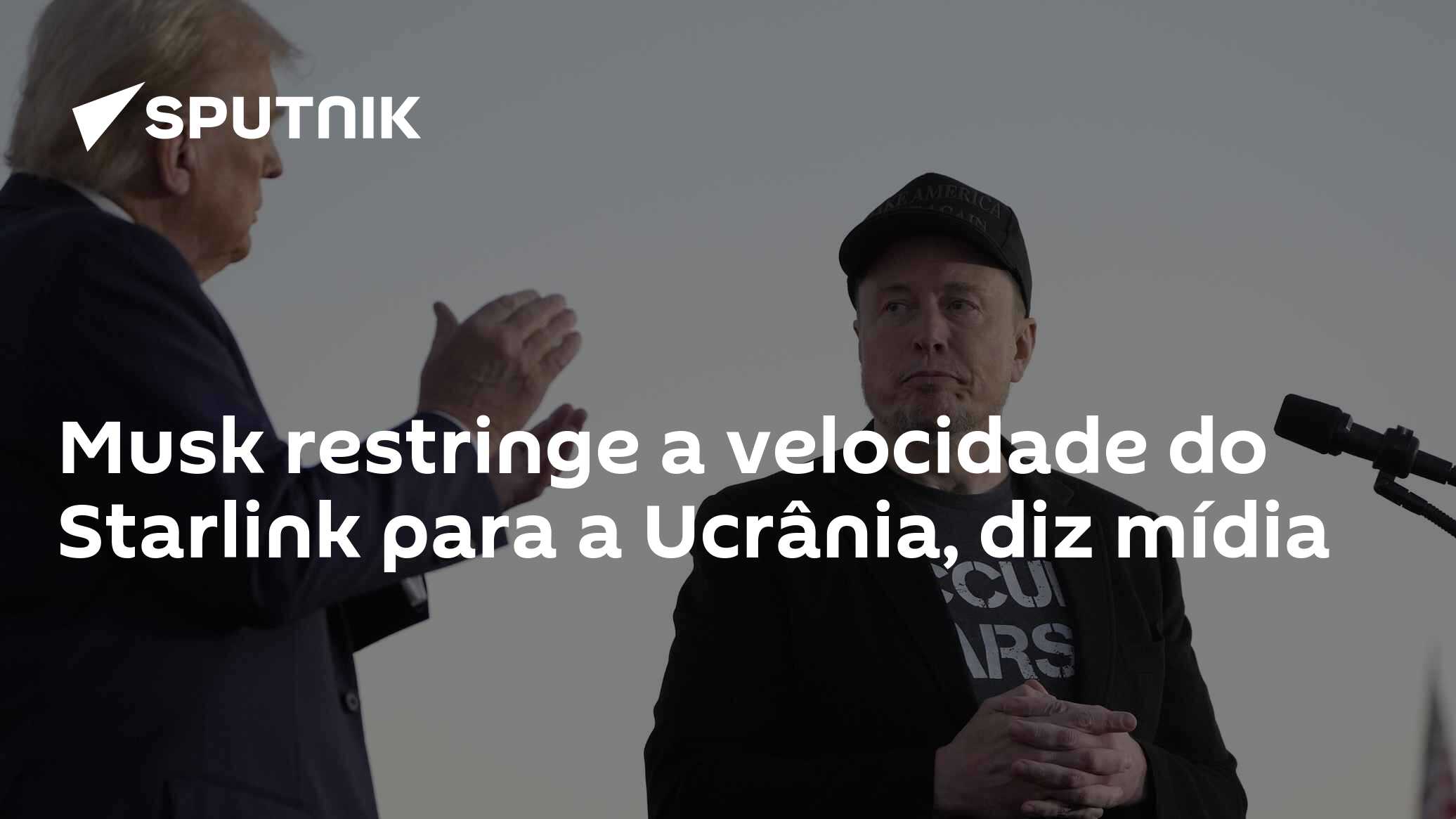 Musk restringe a velocidade do Starlink para a Ucrânia, diz mídia