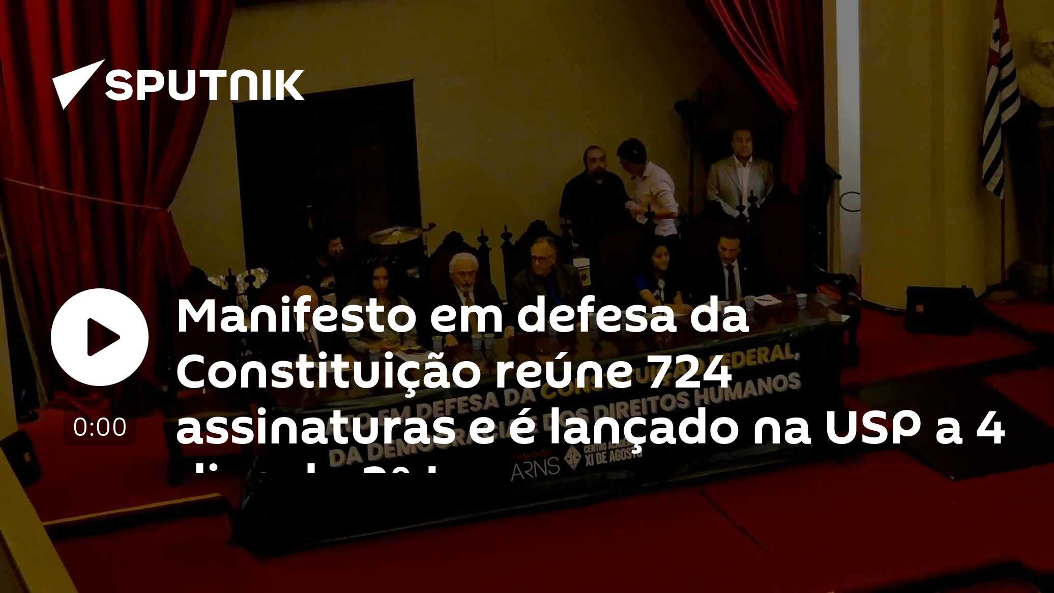 Manifesto em defesa da Constituição reúne 724 assinaturas e é lançado na USP a 4 dias do 2º turno