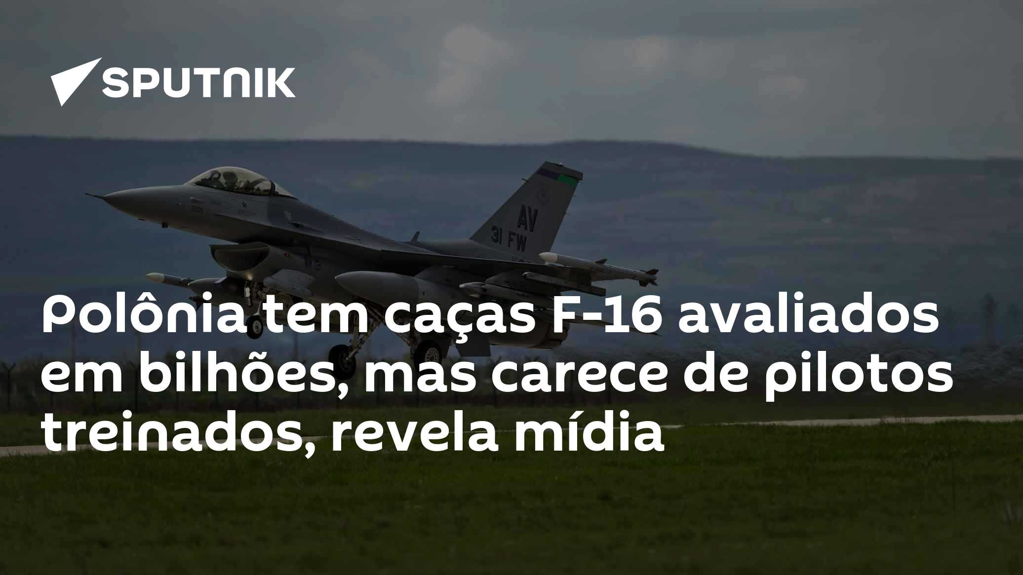 Polônia tem caças F-16 avaliados em bilhões, mas carece de pilotos treinados, revela mídia