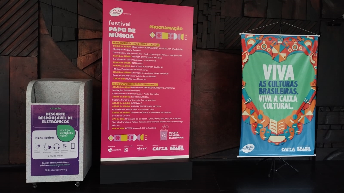 Caixa Cultural recebe evento com coletor de lixo eletrônico